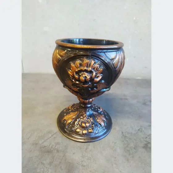 Dekorácia (pohár, drevená, 16cm na výšku)
