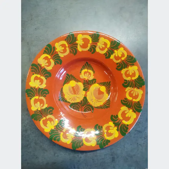 Keramický maľovaný tanier (23,5cm šírka) č.2