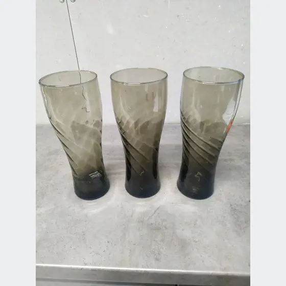 Pohár (hnedé sklo, 3ks, 0,4dcl)