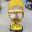 Detský bicyklík (žltý, so strieškou, pomocnými kolieskami)