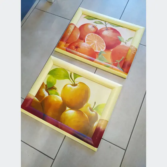 Obrazy (2ks, 38x48cm, ovocie)