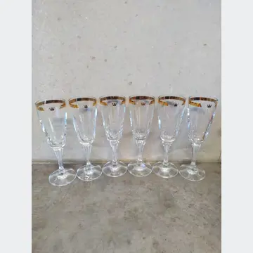 Sklenené poháre (na šampanské, 6ks, č.2)