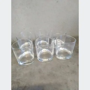 Sklenené poháre (na whisky, 6ks, nové)