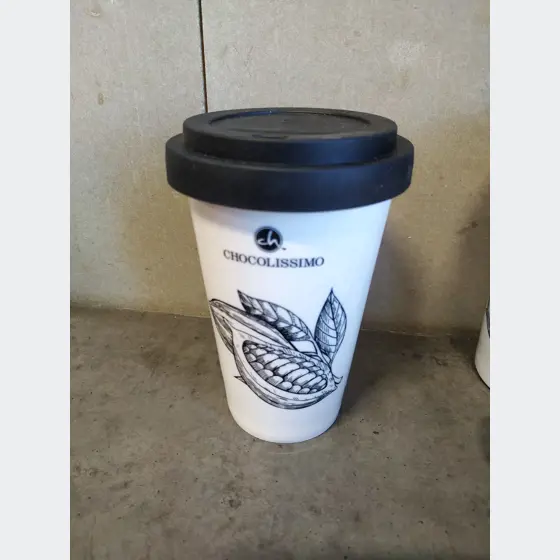 Keramický pohár s uzáverom (na kávu, č.1)