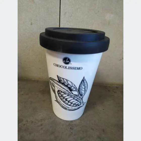 Keramický pohár s uzáverom (na kávu, č.2)