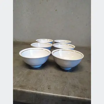 Porcelánové misky (6ks, 10cm priemer misky)
