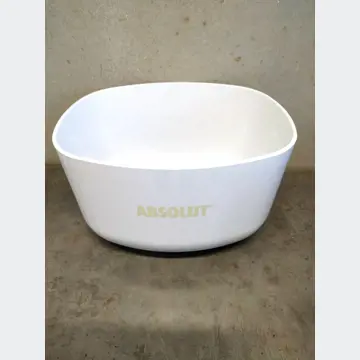 Plastová nádoba (biela , Absolut, na ľad, alkohol, nové, nepoužité)