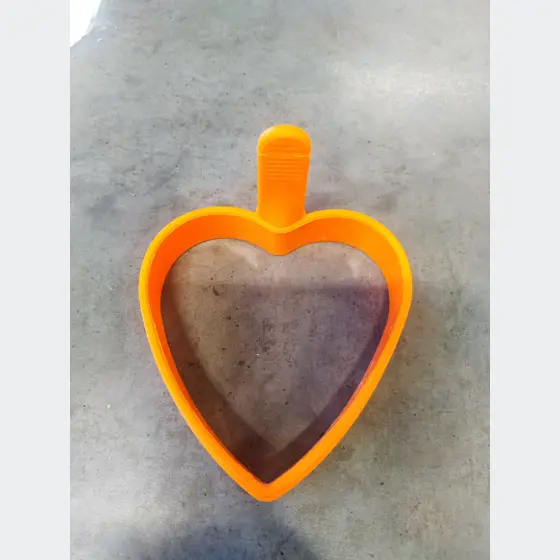 Oranžová silikónová forma (srdiečko)