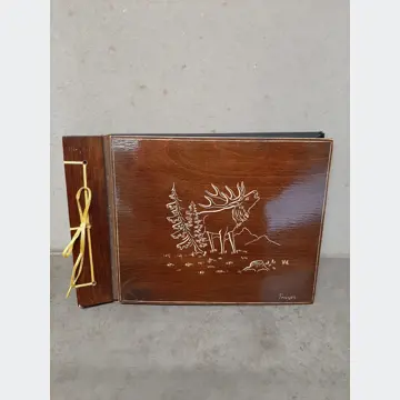 Retroalbum 33x23cm,drevený obal,používaný