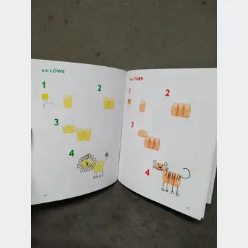 Detská knižka - Pečiatkovanie prstami pre malých umelcov (v nemčine, nepoužité, nové)