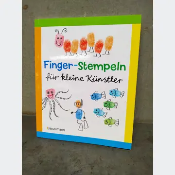 Detská knižka - Pečiatkovanie prstami pre malých umelcov (v nemčine, nepoužité, nové)