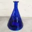 Sklenená váza (17cm výška, modré sklo)