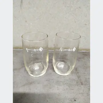 Sklenené retro poháre (6ks, 0.1L)