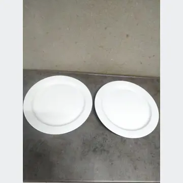 Veľké biele plytké taniere (2ks)