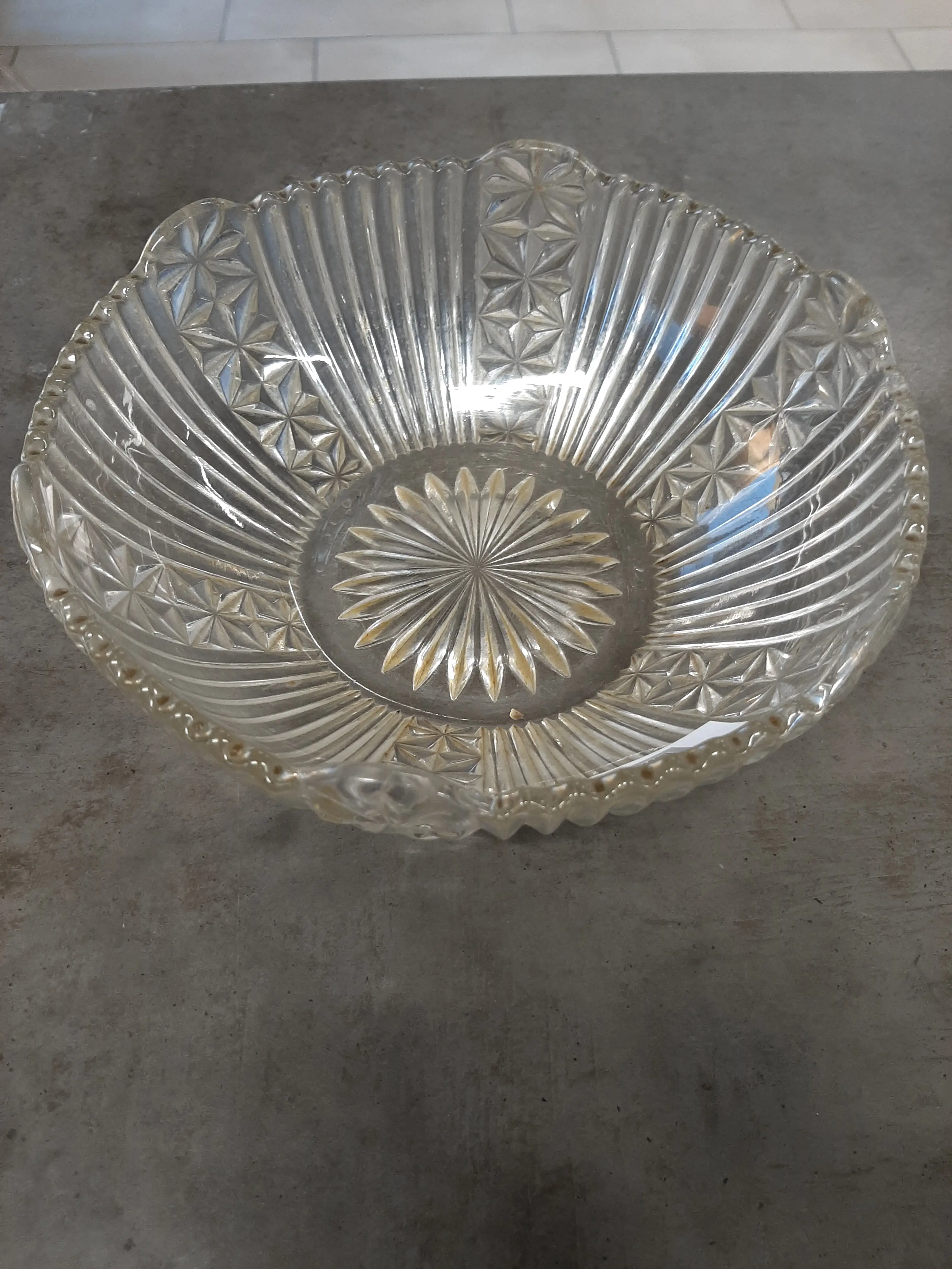 Sklenená misa ,liate sklo,22,5cm