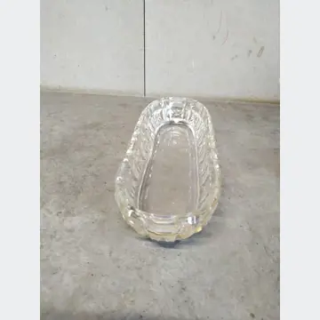 Sklenená miska (8x23cm, čiastočne brúsené sklo)