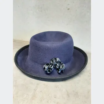 Dámsky modrý klobúk (zn.Tonak, veľkosť 54, 100% králičia srsť)