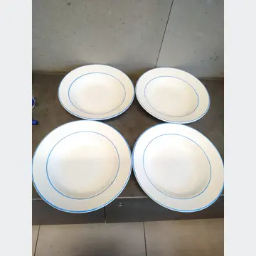 Hlboké taniere (modré okraje, 4ks)