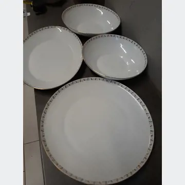 4ks servírovacích tanierov a misy + 6ks veľké plytké taniere