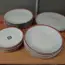 Sada tanierov (Bohemia Czechoslovakia, 1x servírovací tanier, 6x veľký plytký, 6x hlboký, 6x dezertný)