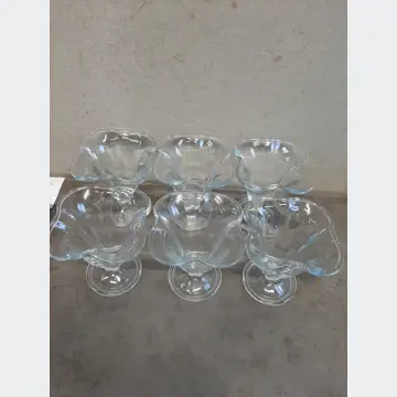 Sklenené poháre na zmrzlinu (6ks)
