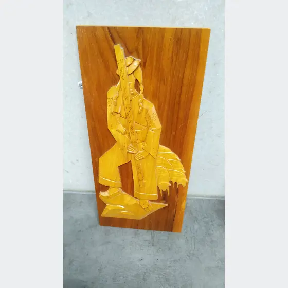 Drevená dekorácia drevorezba ČSSR (19x42cm)