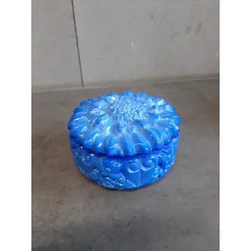 Modrá sklenená nádoba BOHEMIA 10cm