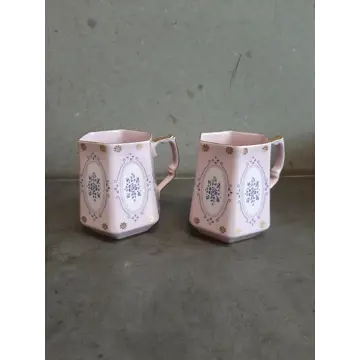 Hrnčeky ružový porcelán Czechoslovakia