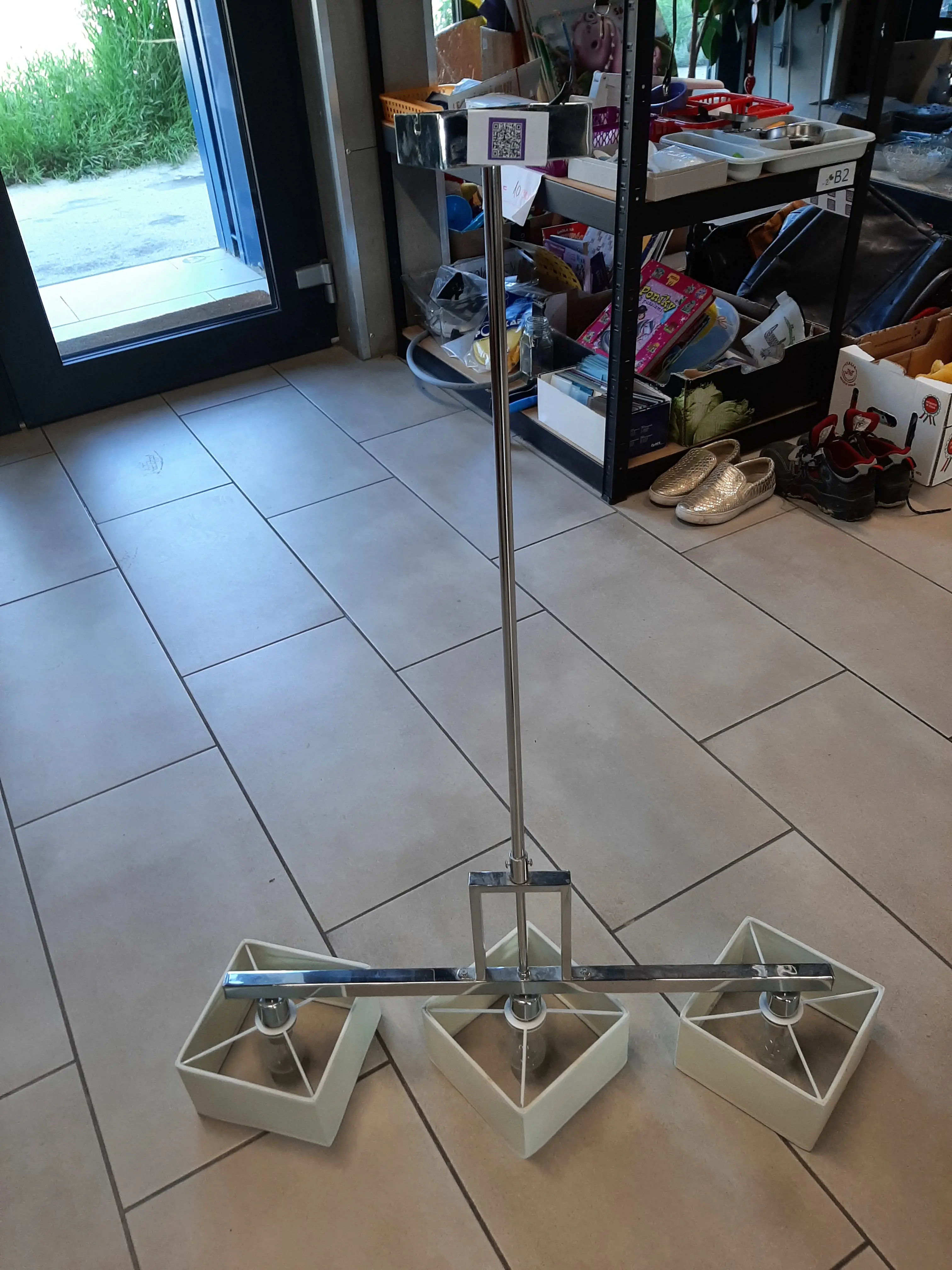 Luster,strieborný,3 žiarovky  95cm