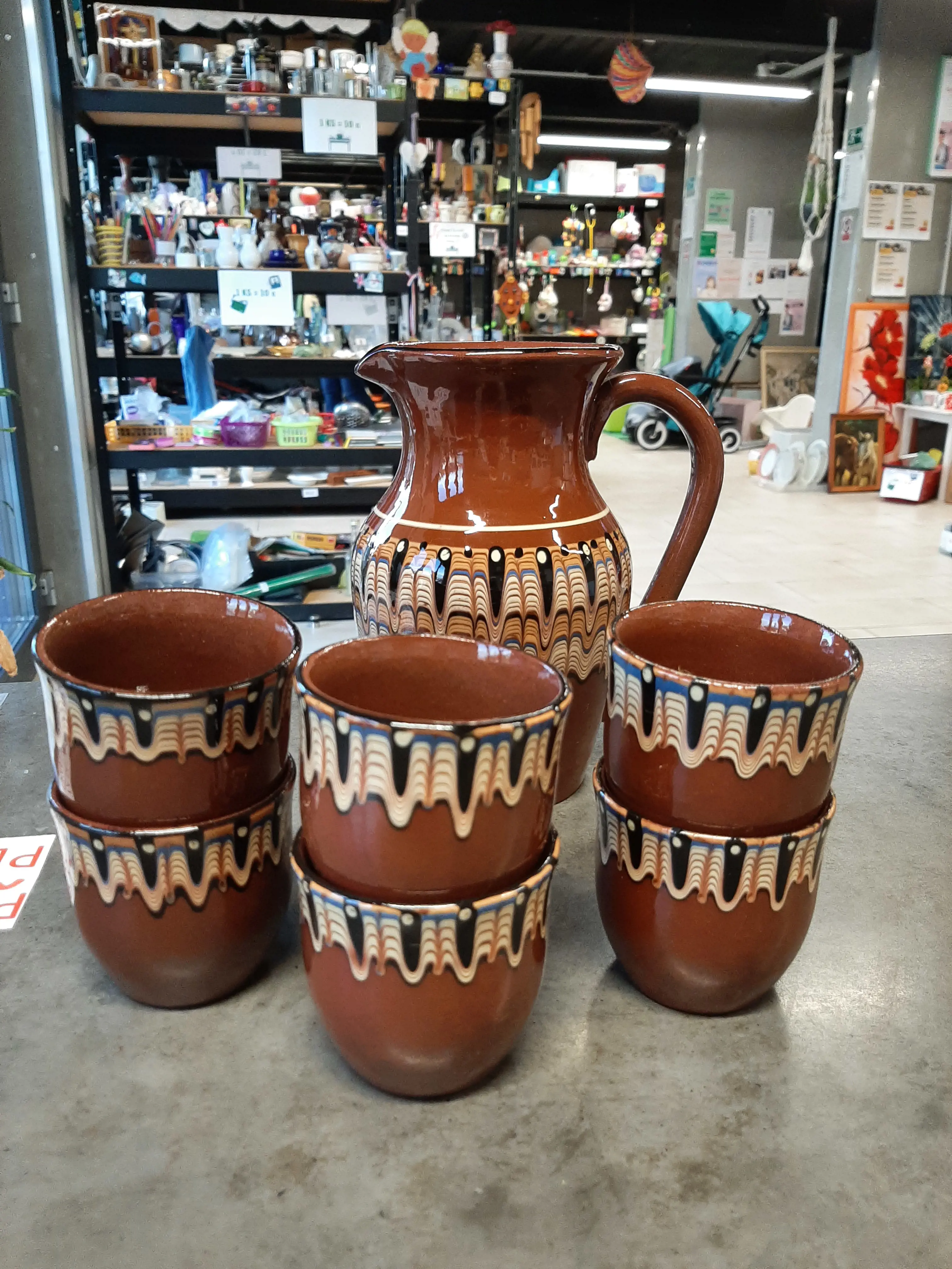 Džbán a 6ks pohárikov