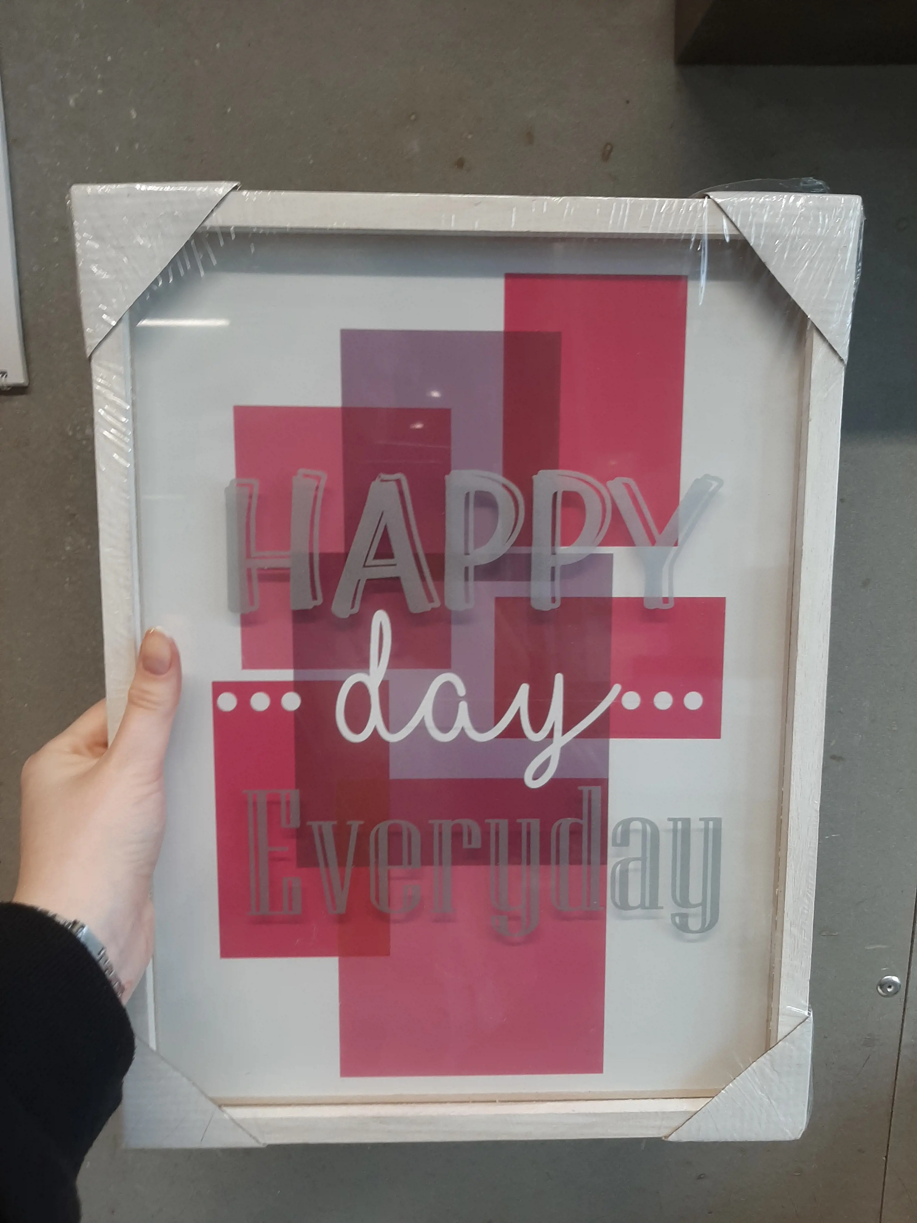 Drevený rámik happy day everyday 40x30cm