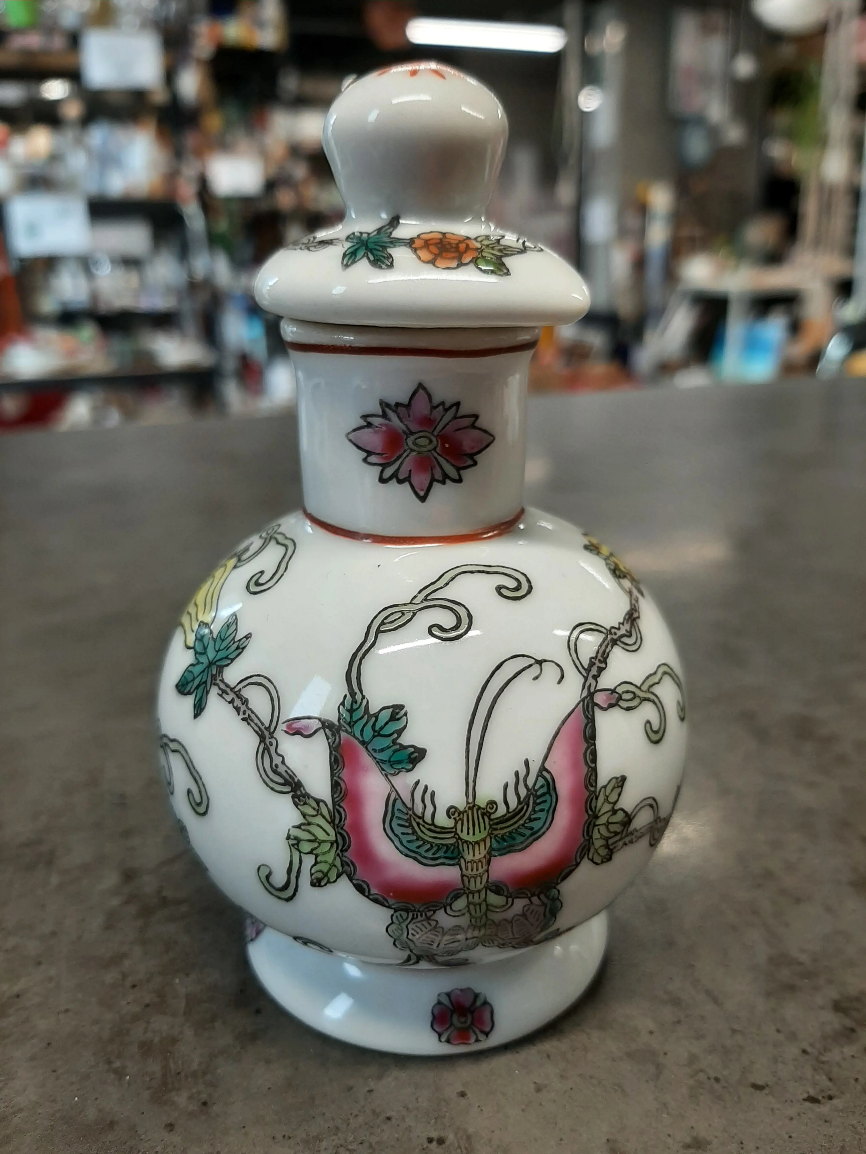 Nádobka na ocot,činsky porcelán 11,5cm