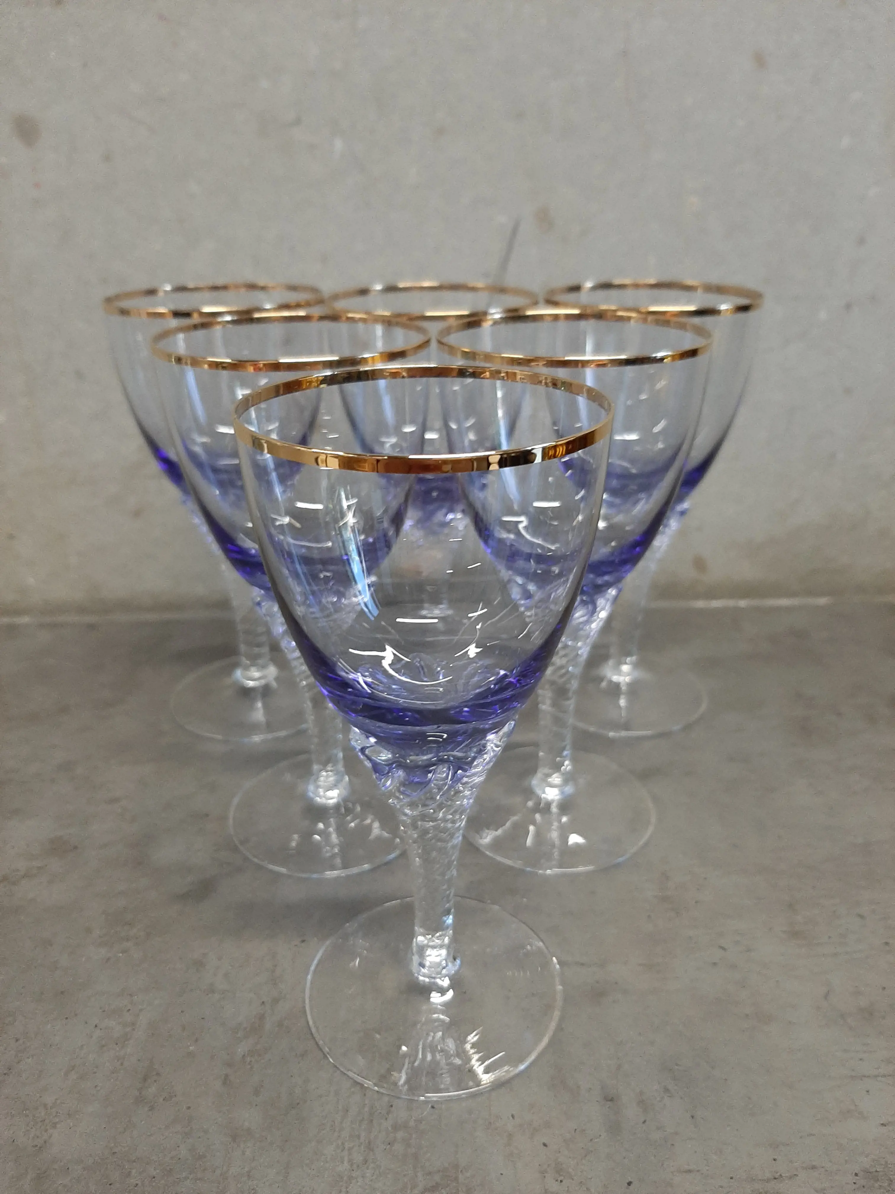 Poháriky s fialovým odtieňom ,6ks