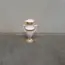 Ružová porcelánová vázička s pozláteným okrajom