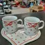 Karlovarský porcelán,tácka a dve šálky