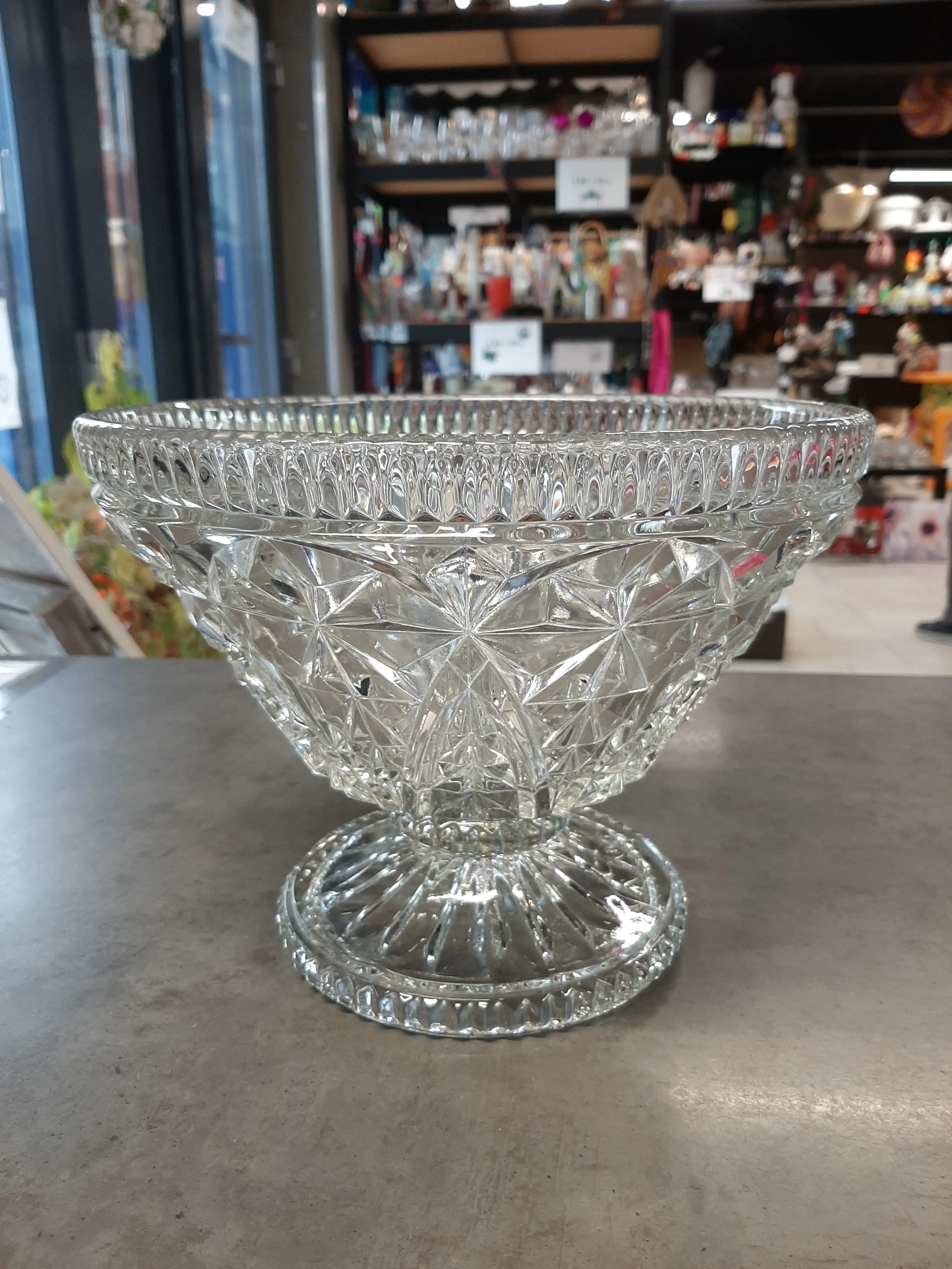 Misa na ovocie,liate sklo  19cm výška,priemer 25cm