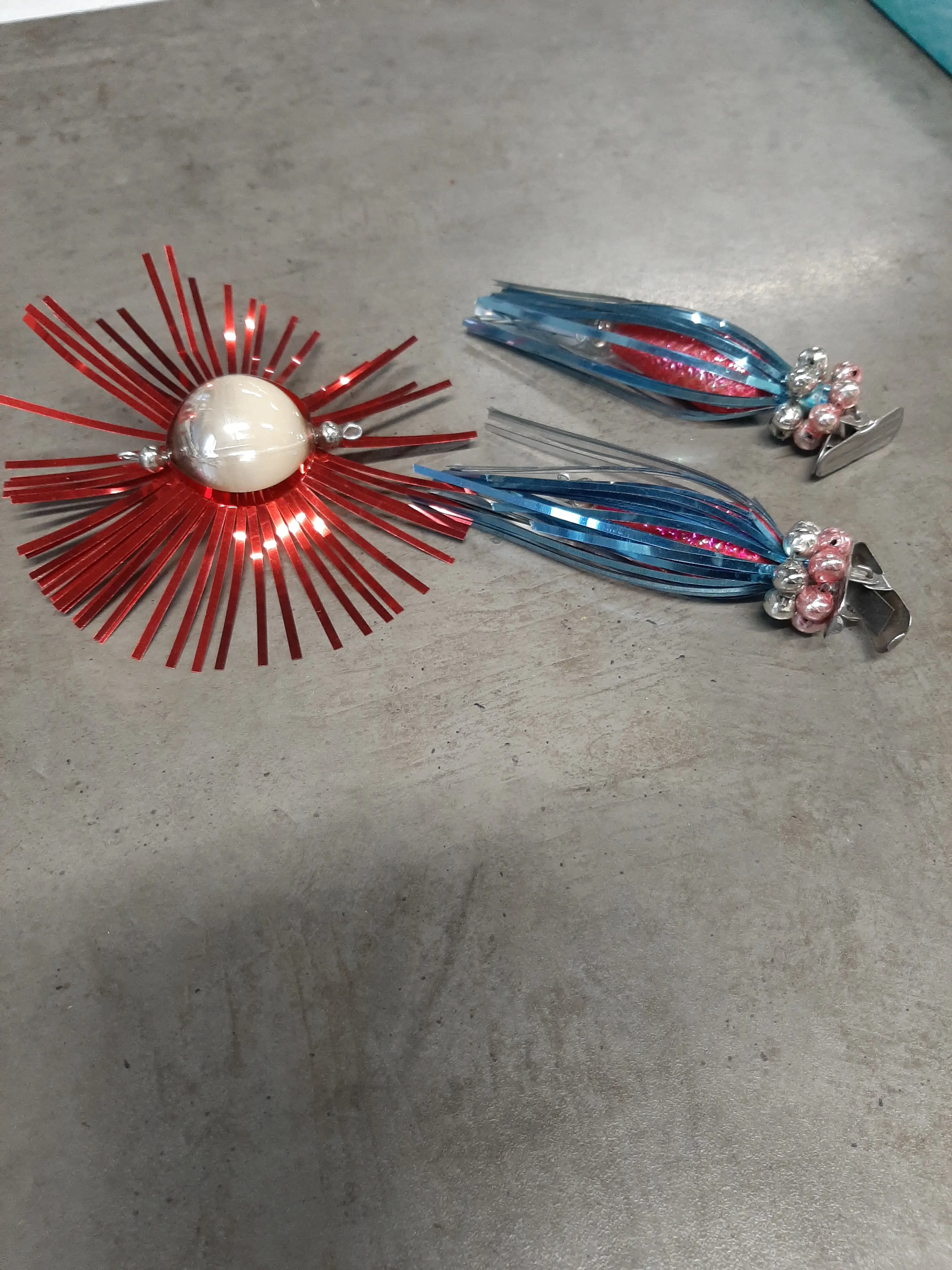 3ks vianočné retro ozdoby