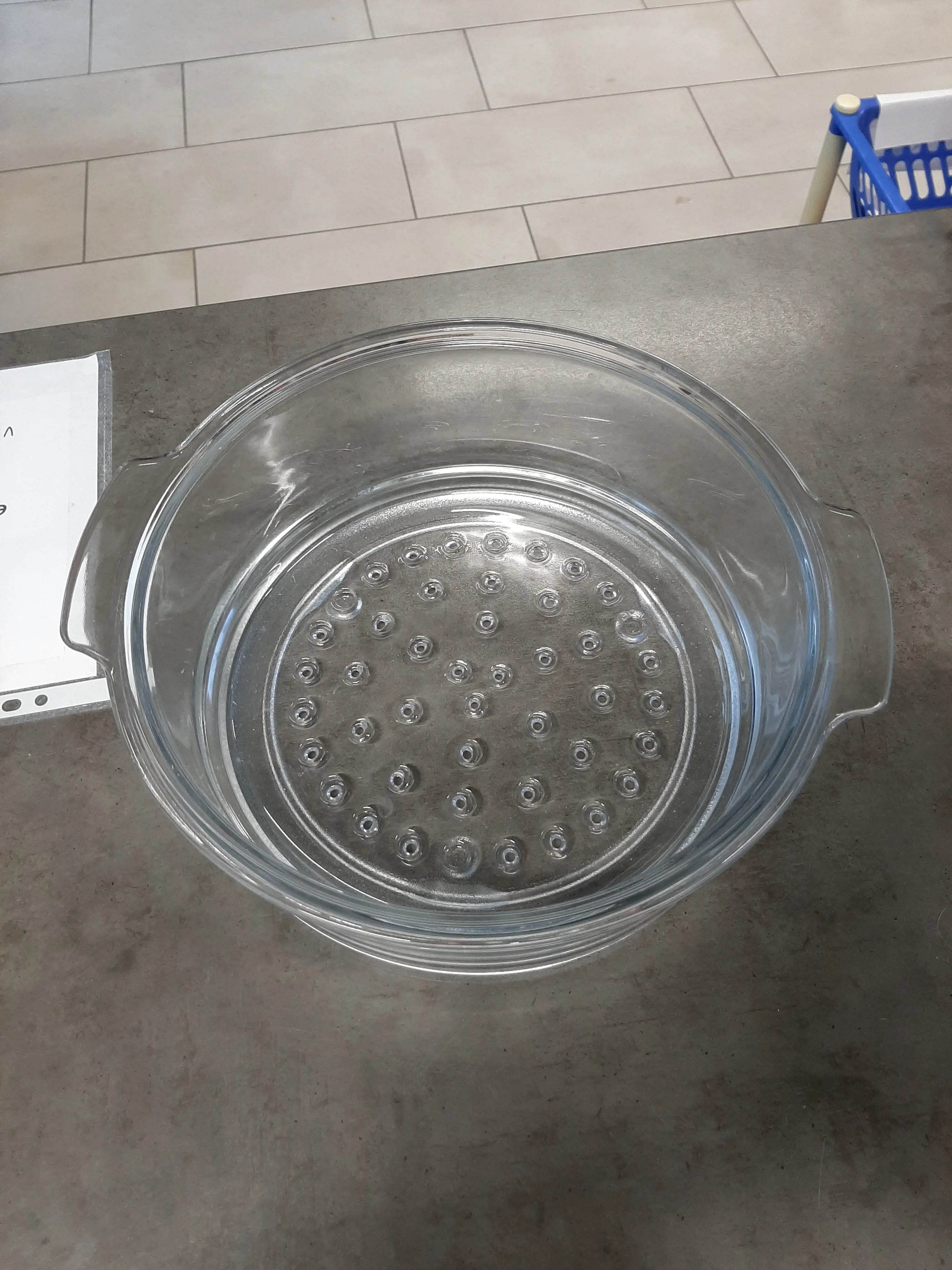 Sklenené naparovacie sitko