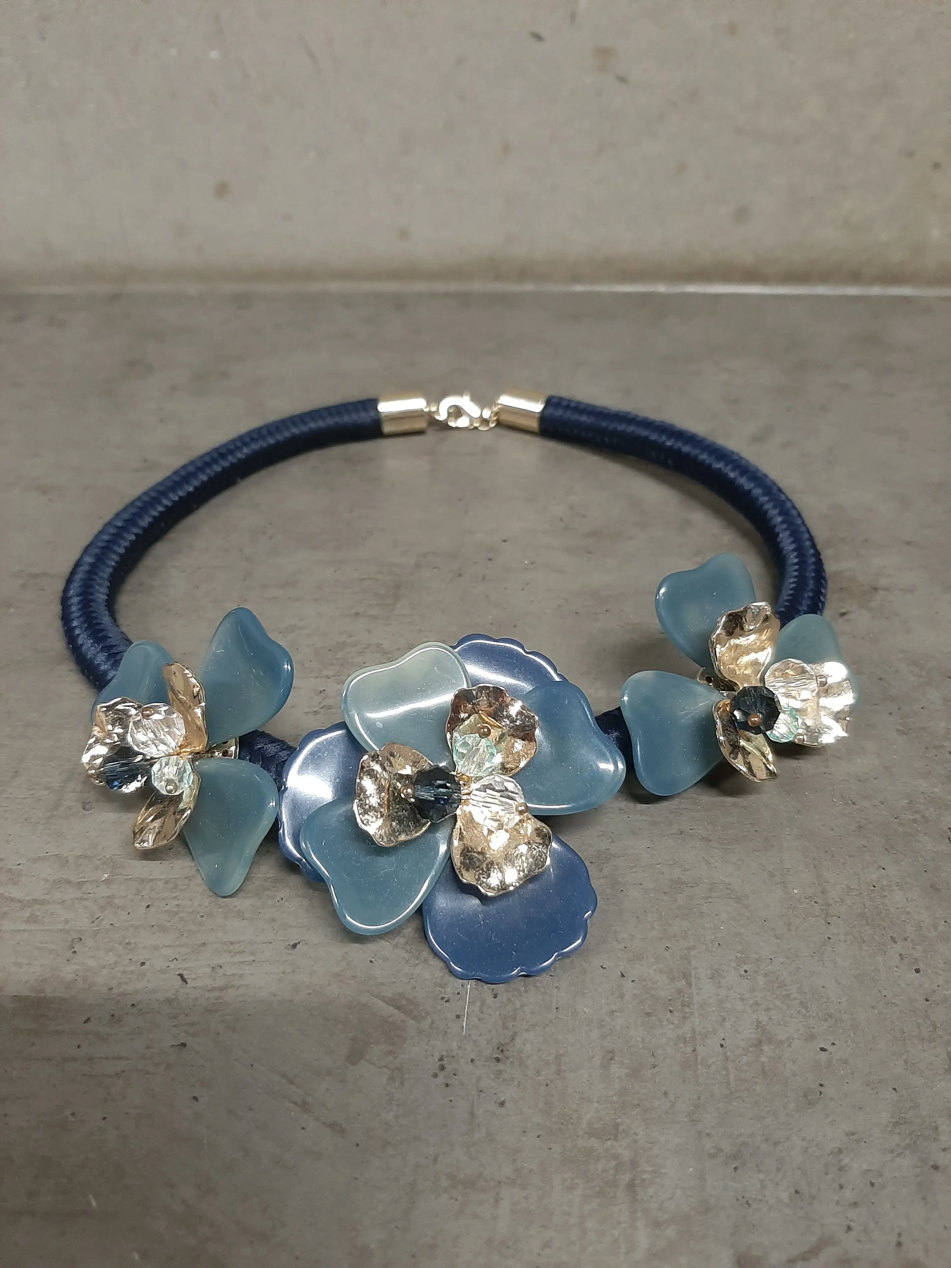 Náhrdeĺník,modré odtiene