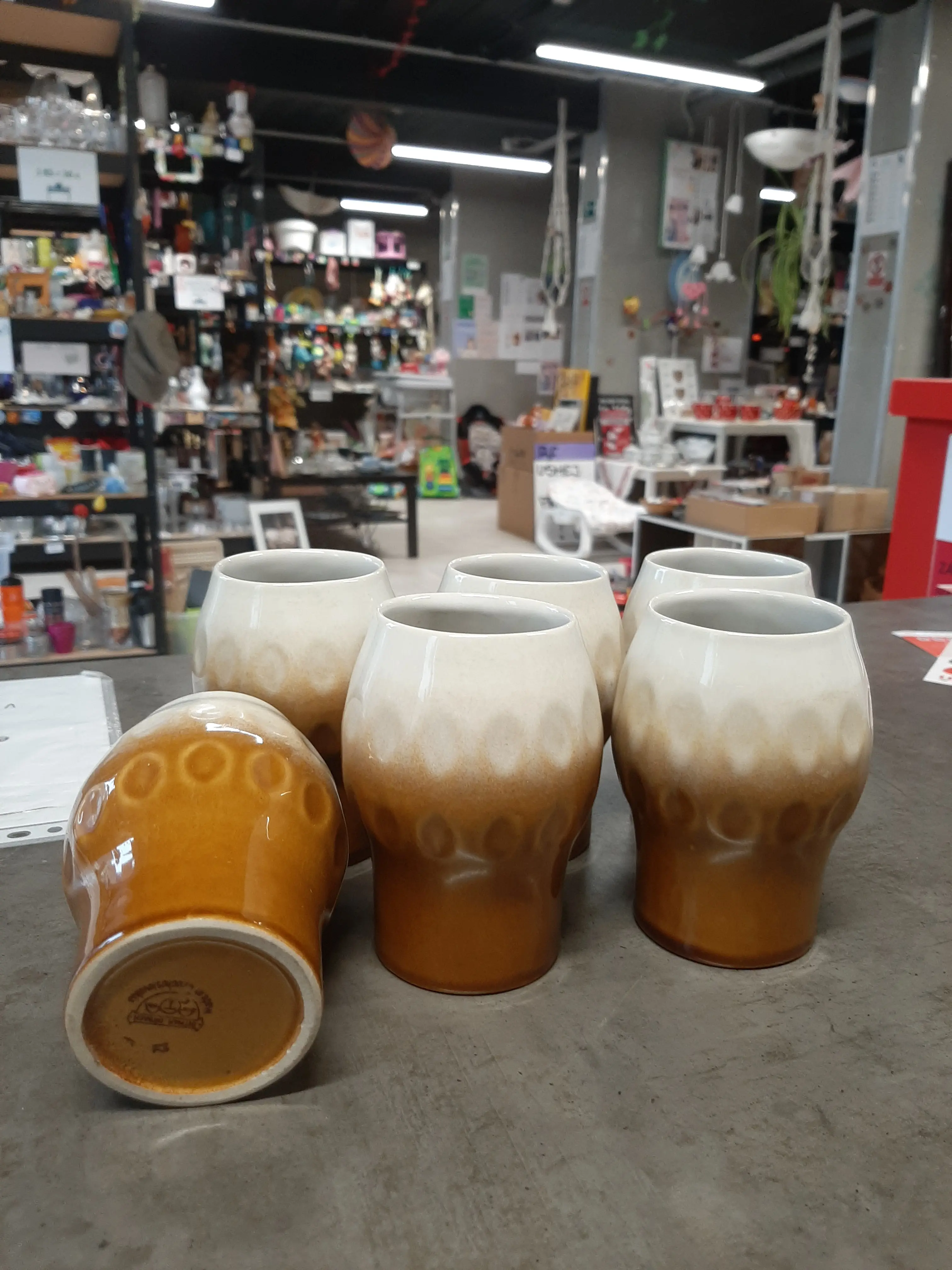 Poháre,keramika,DirmarUrbach,6ks