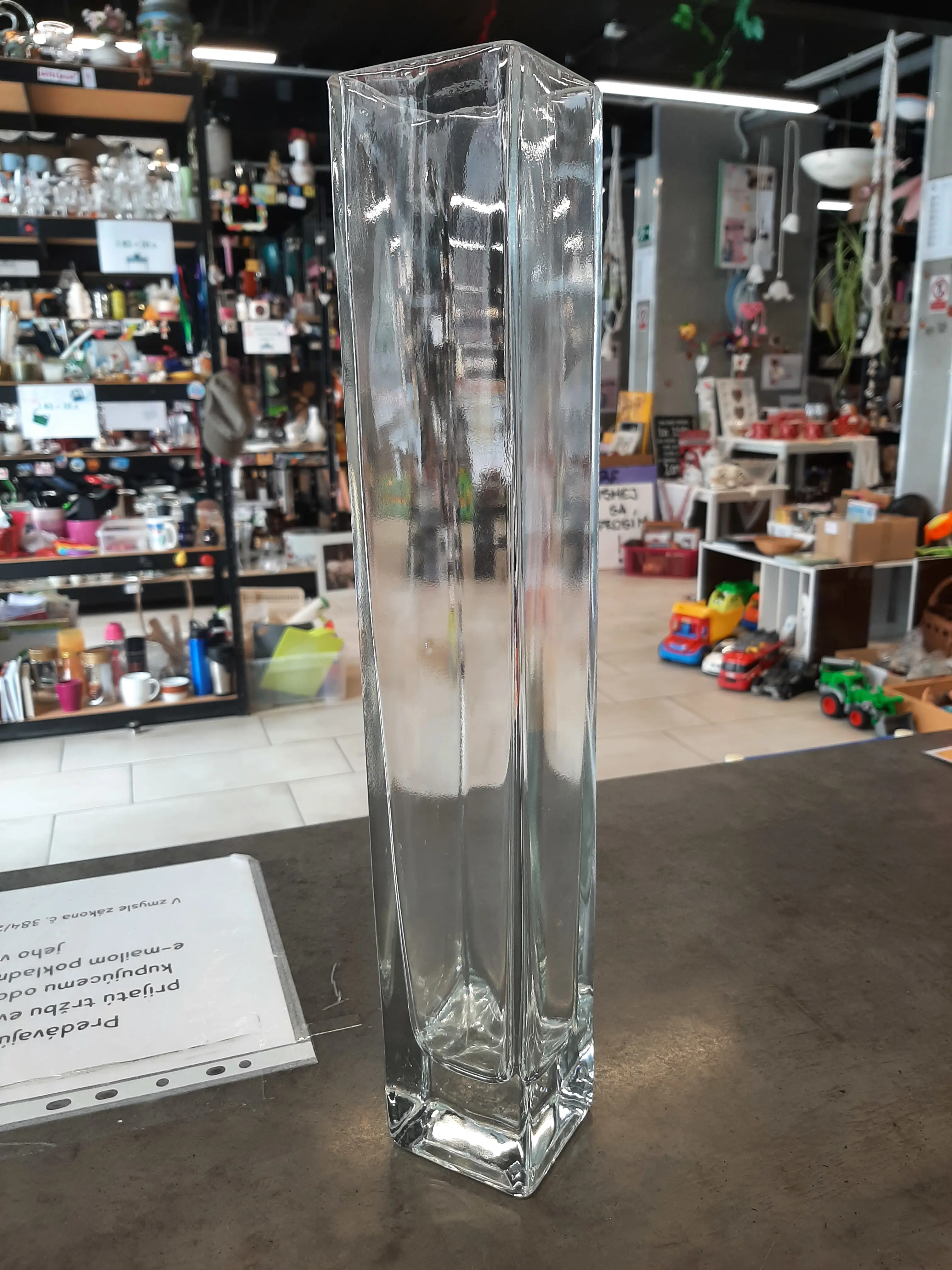 Sklenená váza,výška 40cm