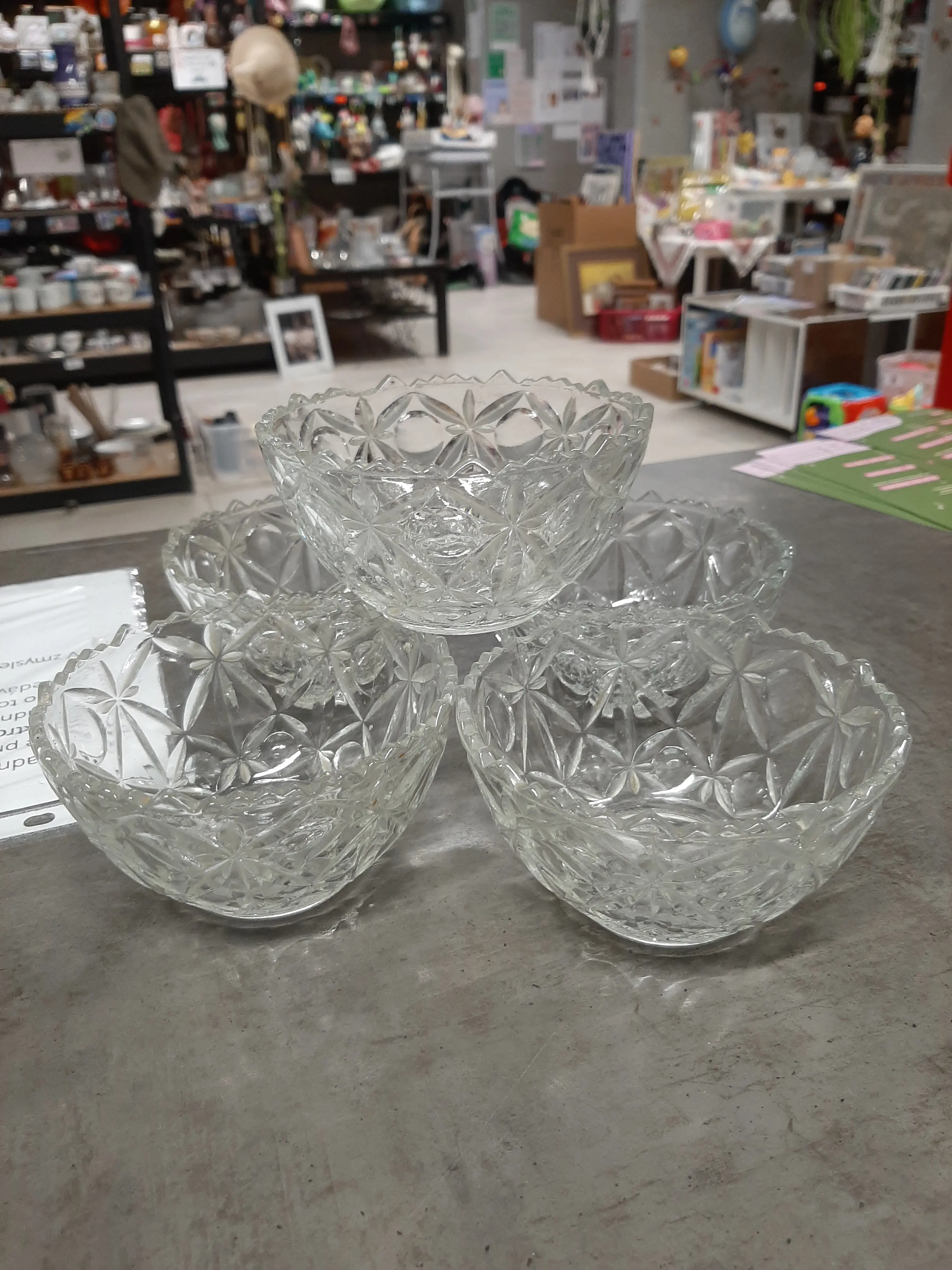 Kompótové misky 5ks,liate sklo