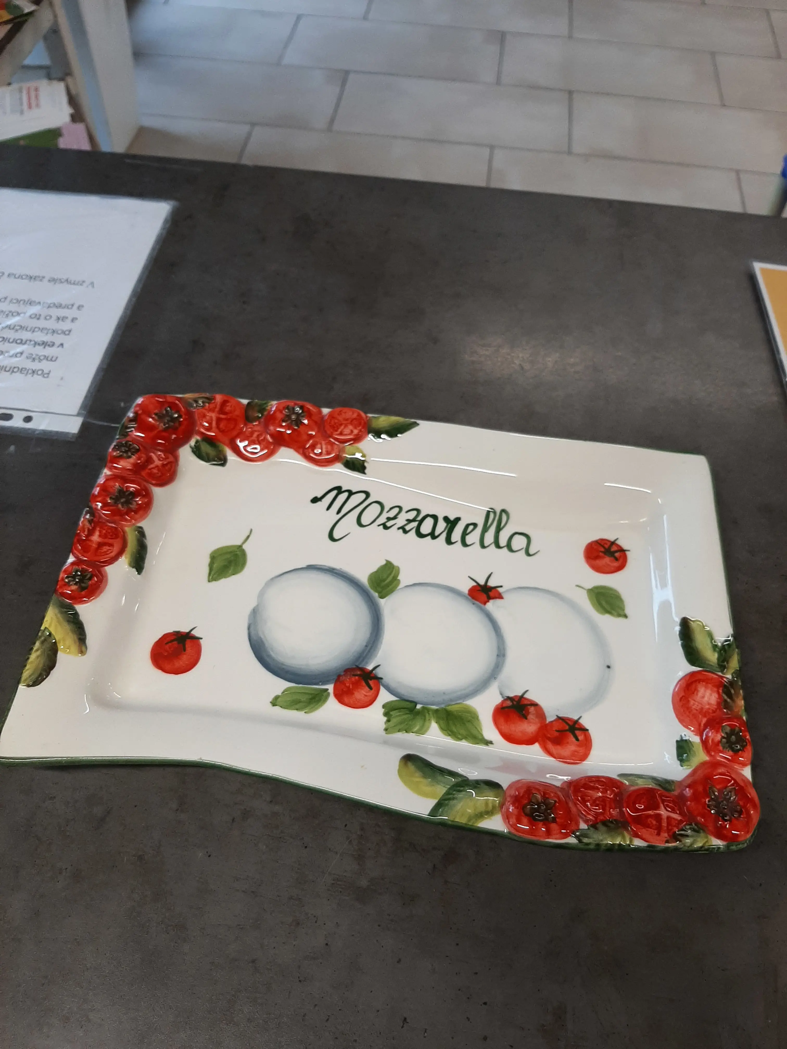 Servírovacia misa Mozzarella 32x21cm