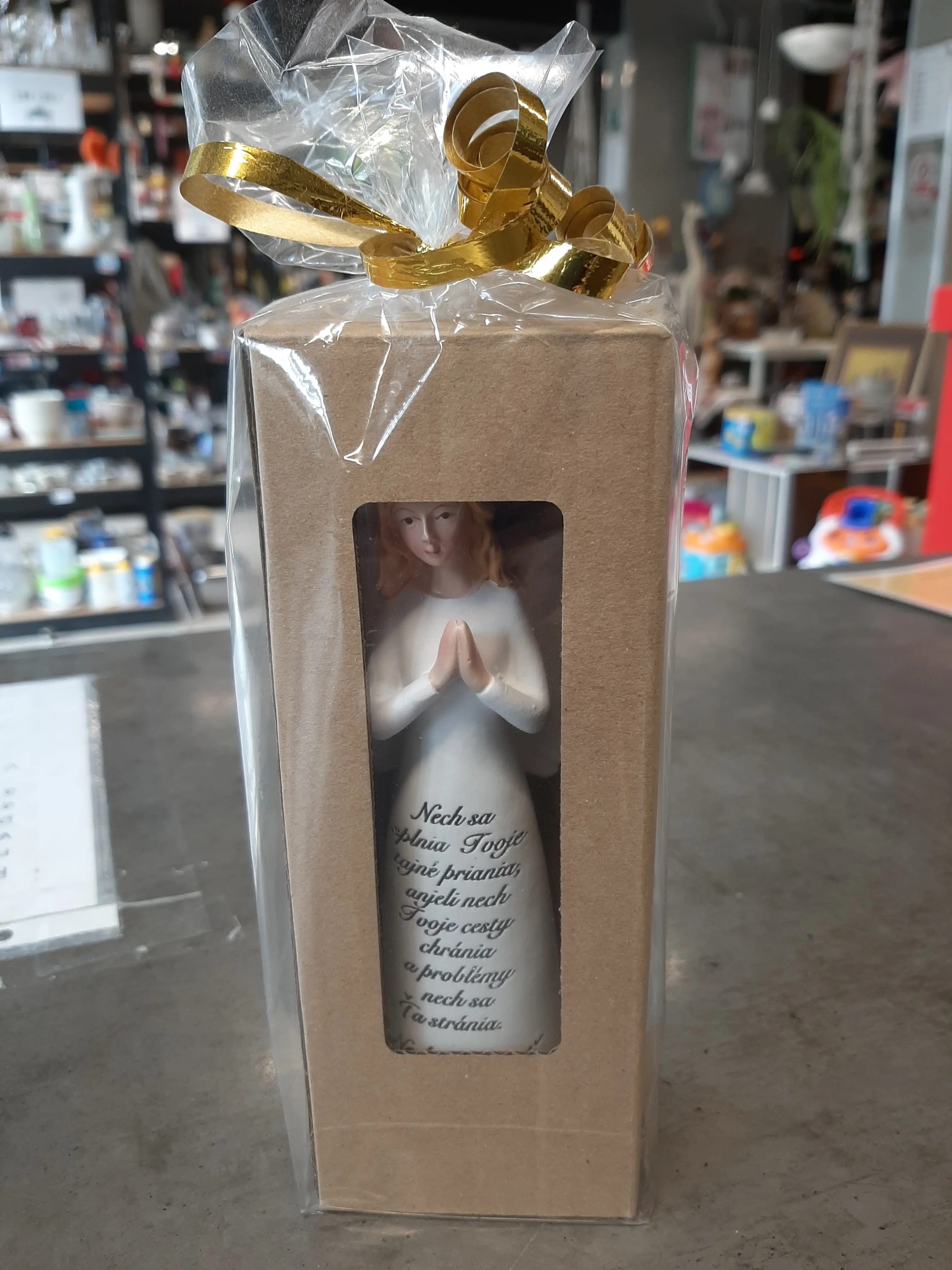 Anjelik s venovaním,zabalený,16cm