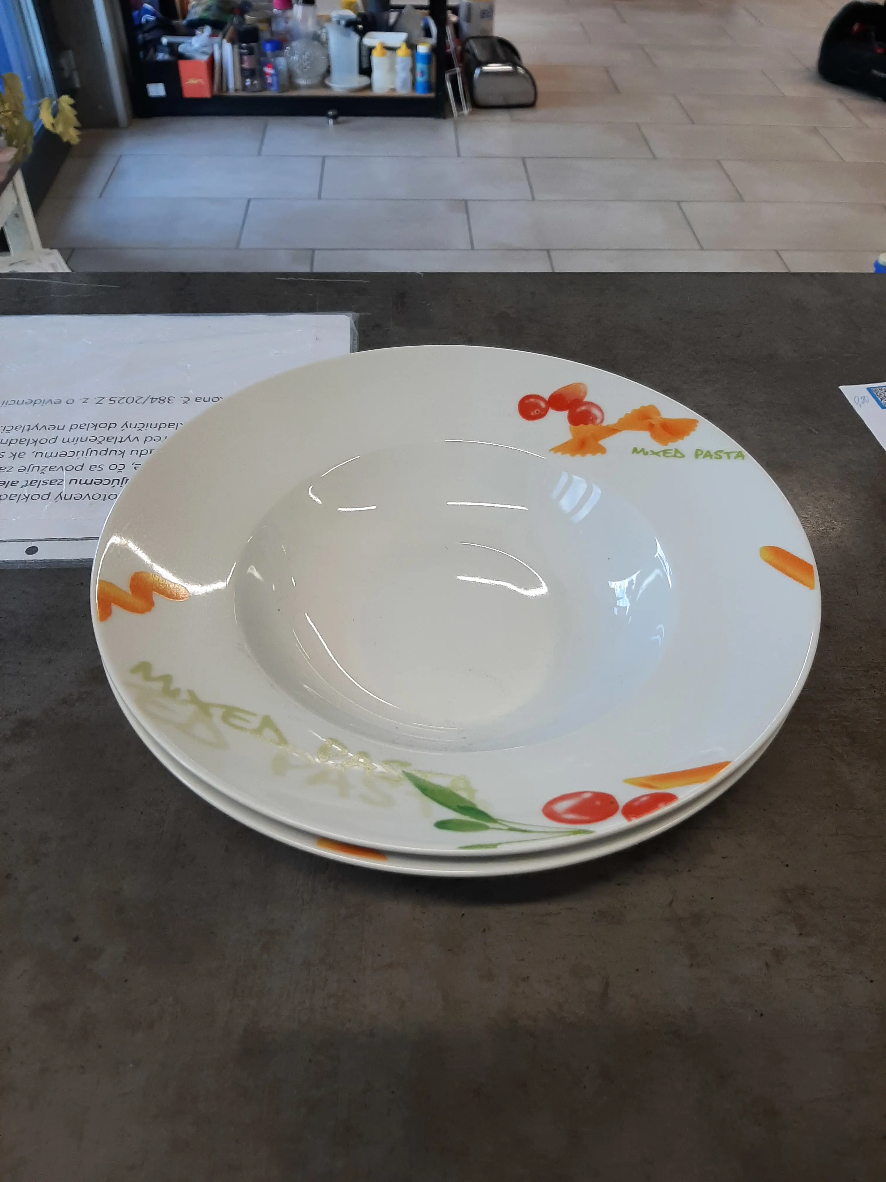 Porcelánové taniere na cestoviny, 2ks