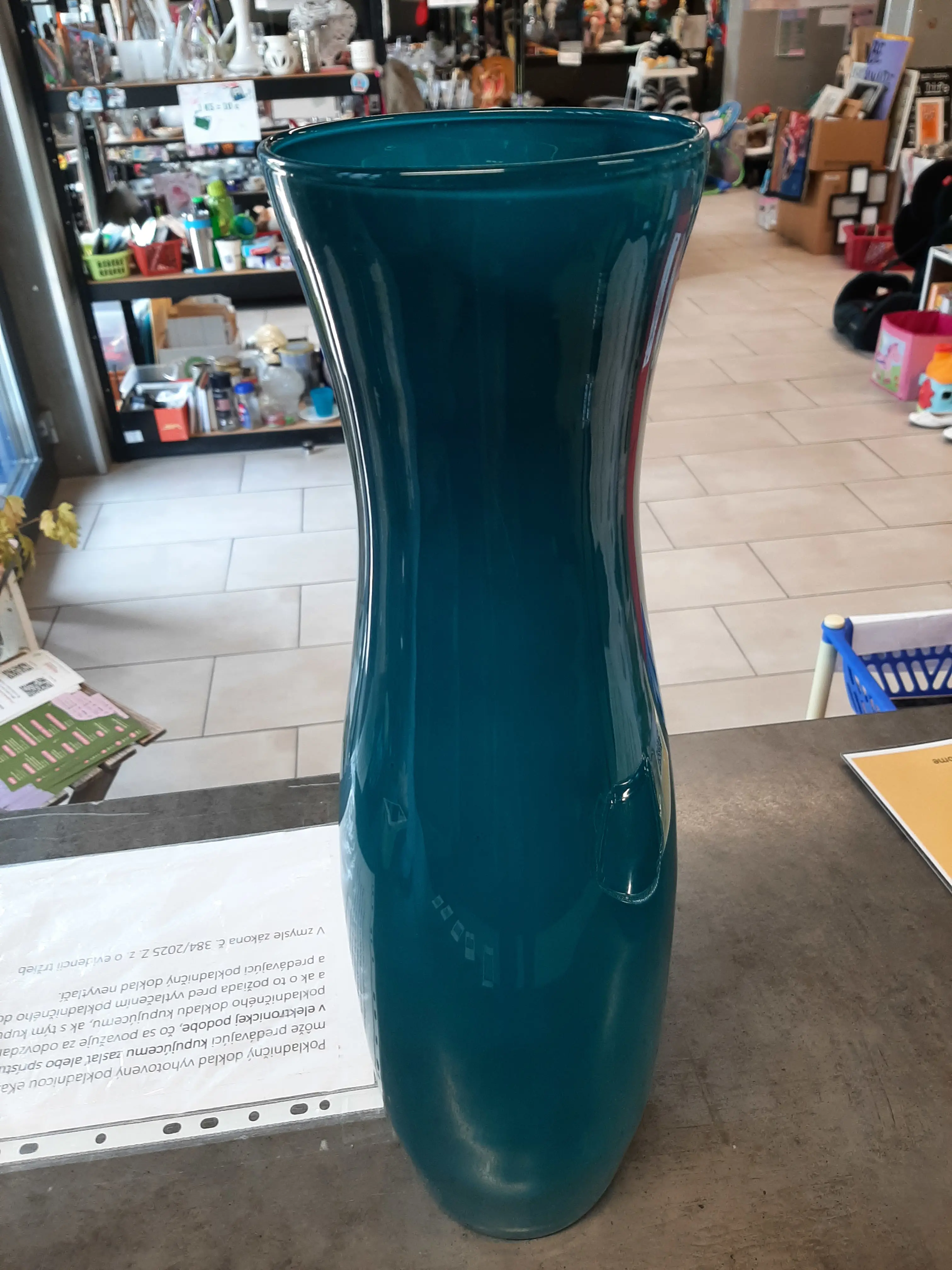 Sklenená váza,48cm