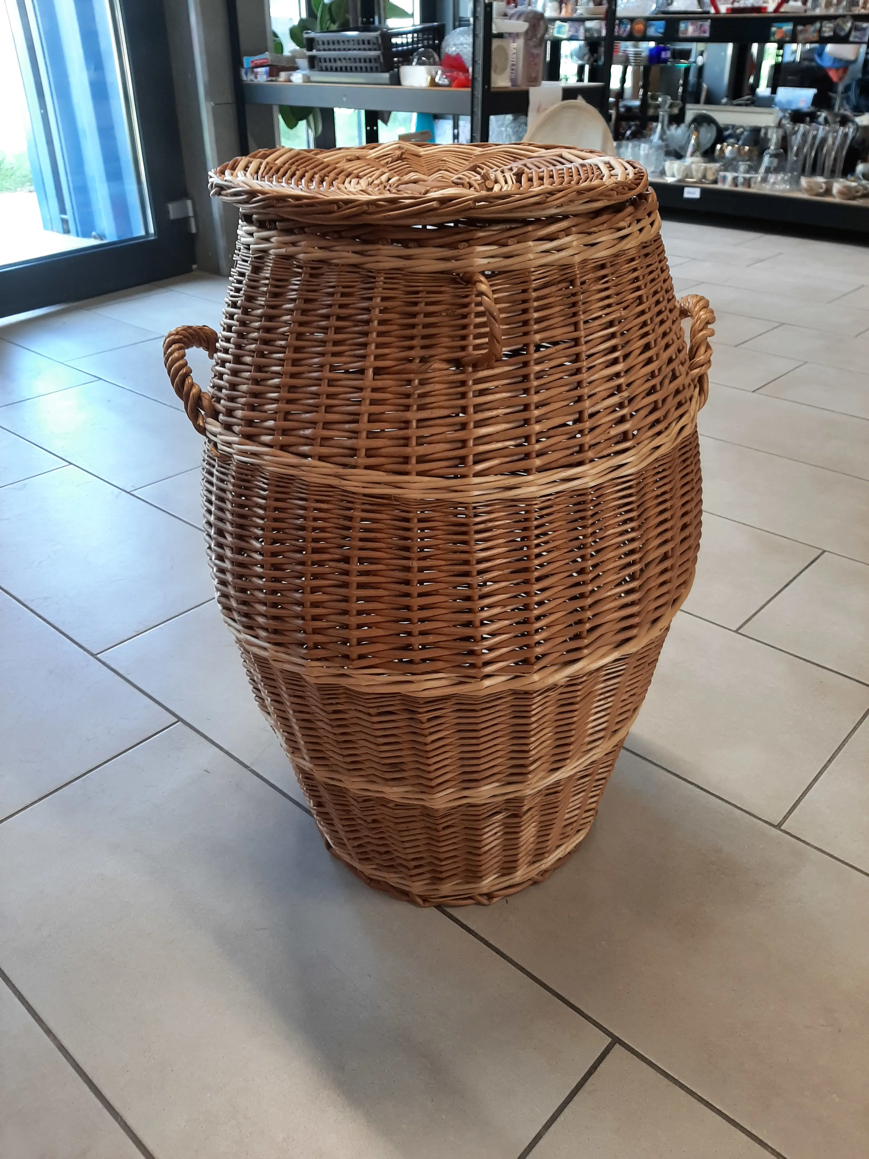 Prútený kôš na prádlo ,63cm