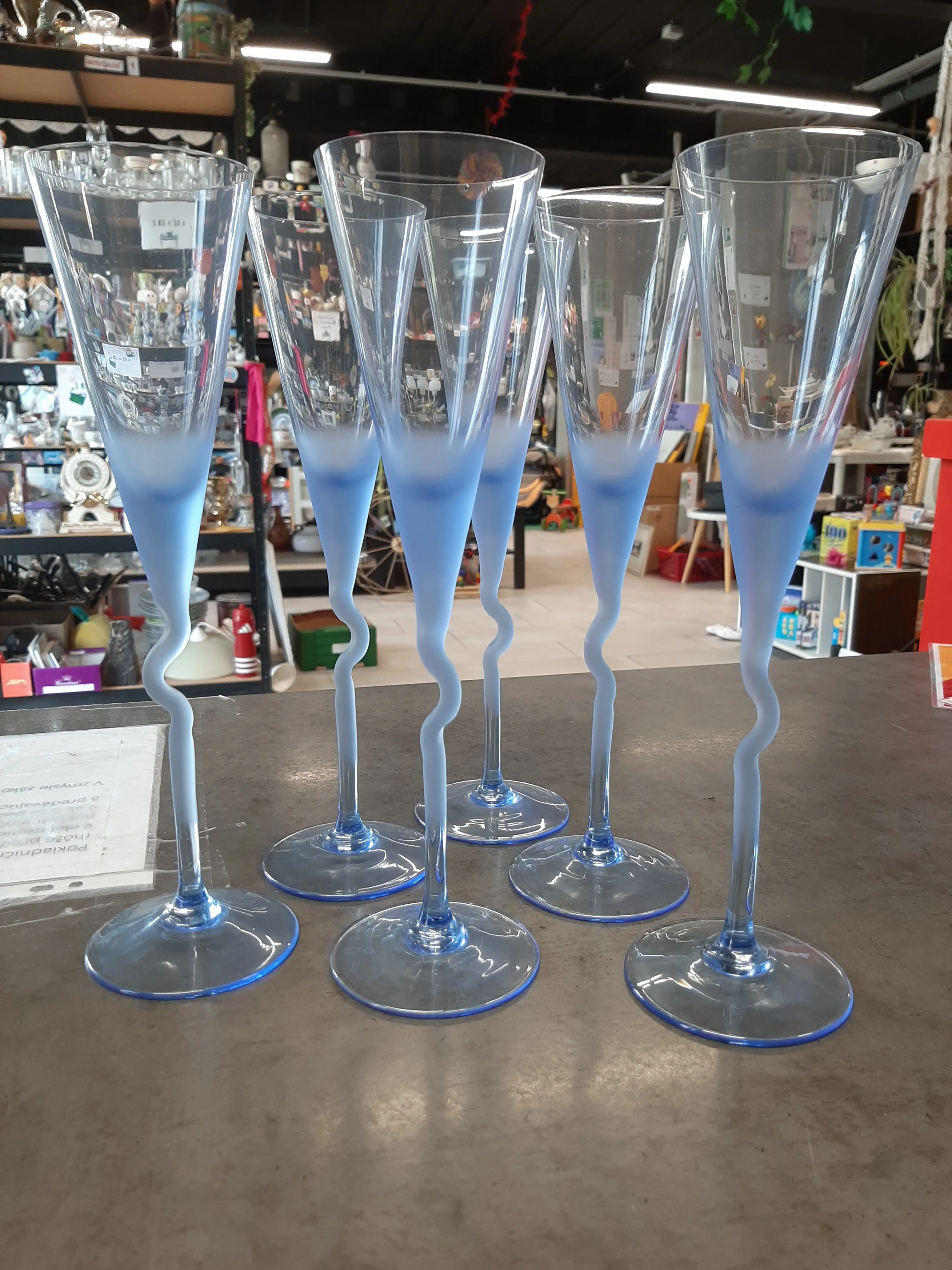 Poháre na sekt,vysoké 28cm,6ks