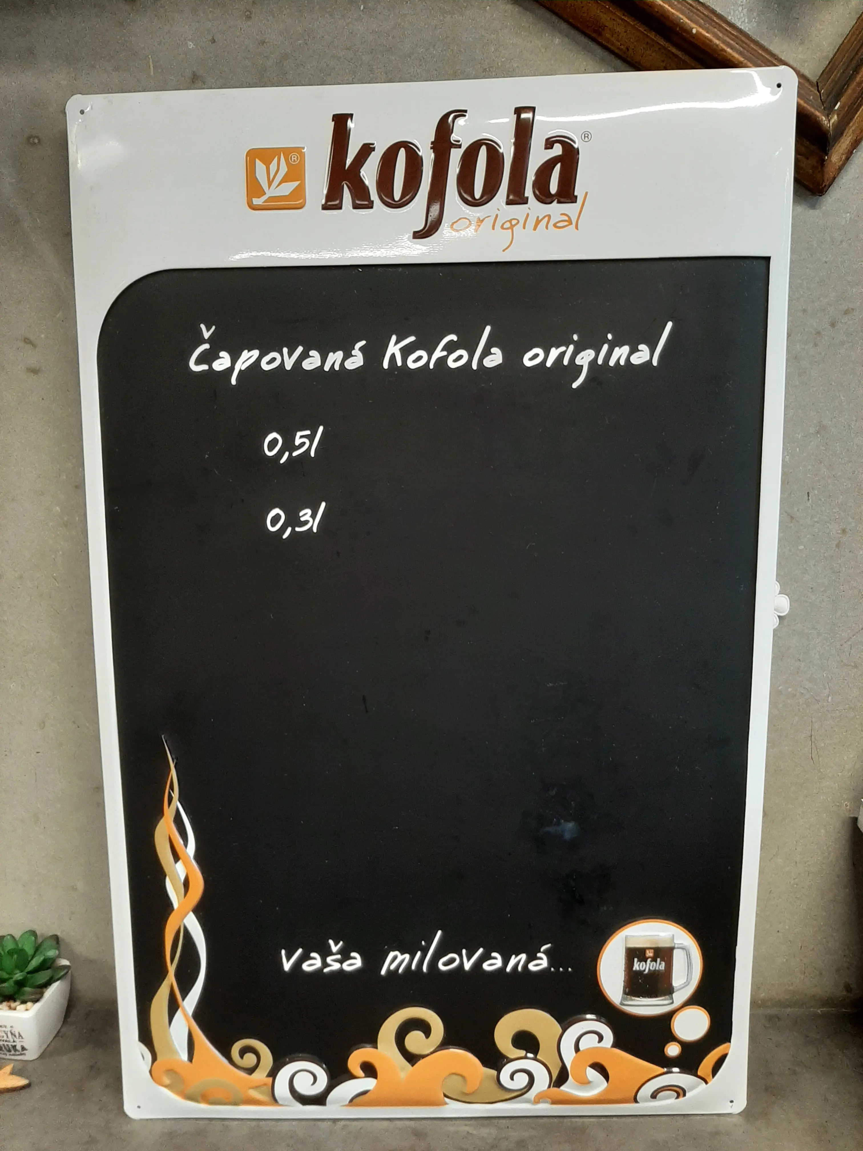 Plechová ceduĺa Kofola