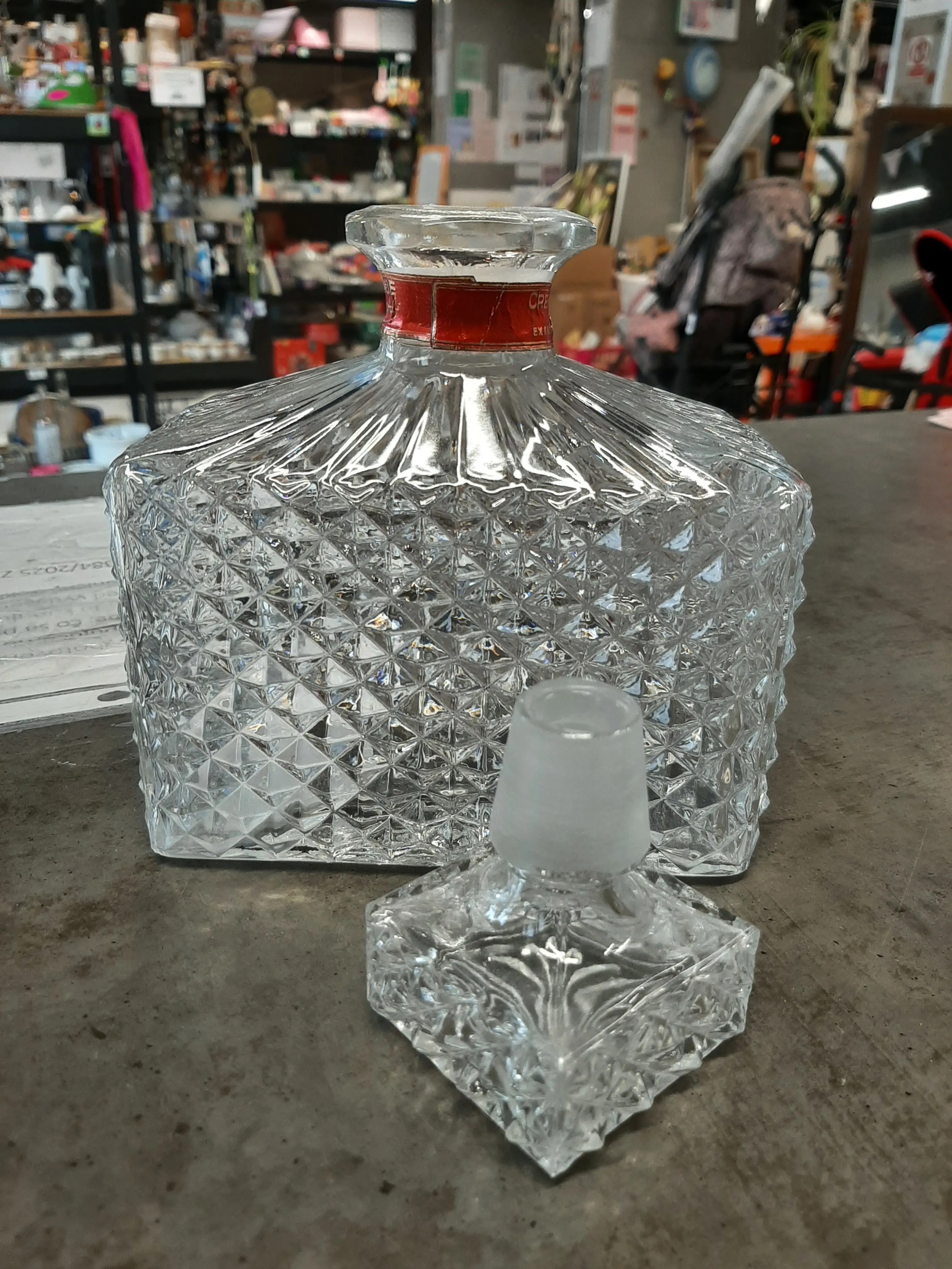 Sklenená katafa,výška 18cm